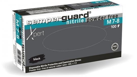 Semperguard Nitril Xpert 100 schwarz Einmalhandschuh Medizin 