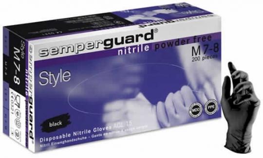 Semperguard Nitril Style 100 Comfort schwarz Einmalhandschuh 