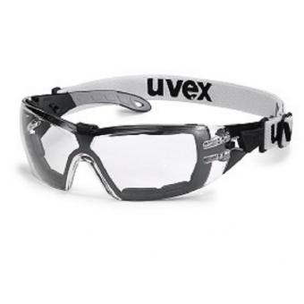 UVEX 9192180 Schutzbrille, pheos guard schwarz/grau, 